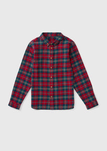 Boys Red Check Mini Me Shirt (7-15yrs)  B157895