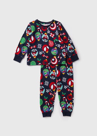 Marvel Kids Navy Christmas Bauble Pyjama Set (1-7yrs)  C295001