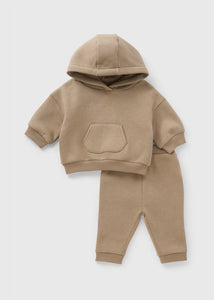 Baby Taupe Hoodie & Jogging Bottoms (Newborn-23mths)  C321178