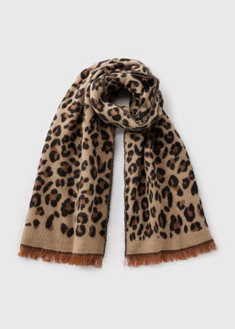 Brown Animal Print Scarf  F441995