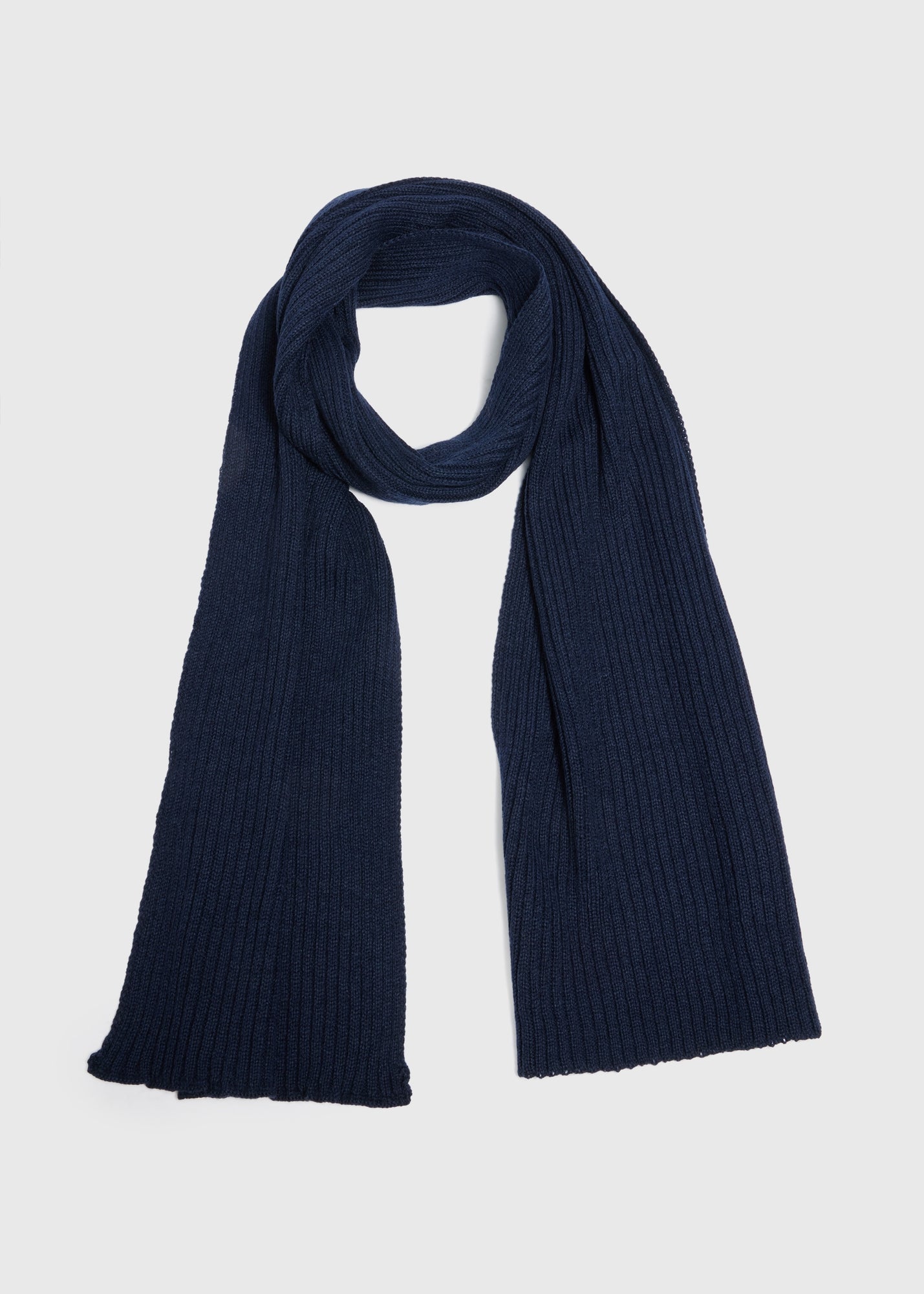 Navy Ribbed Scarf  M322982