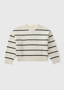 Girls Cream Stripe Jumper (7-15yrs)  G325042