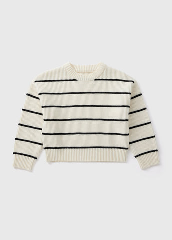 Girls Cream Stripe Jumper (7-15yrs)  G325041