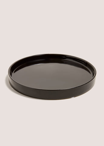 CANDLE/DIFF PLATE RND BLK M698801