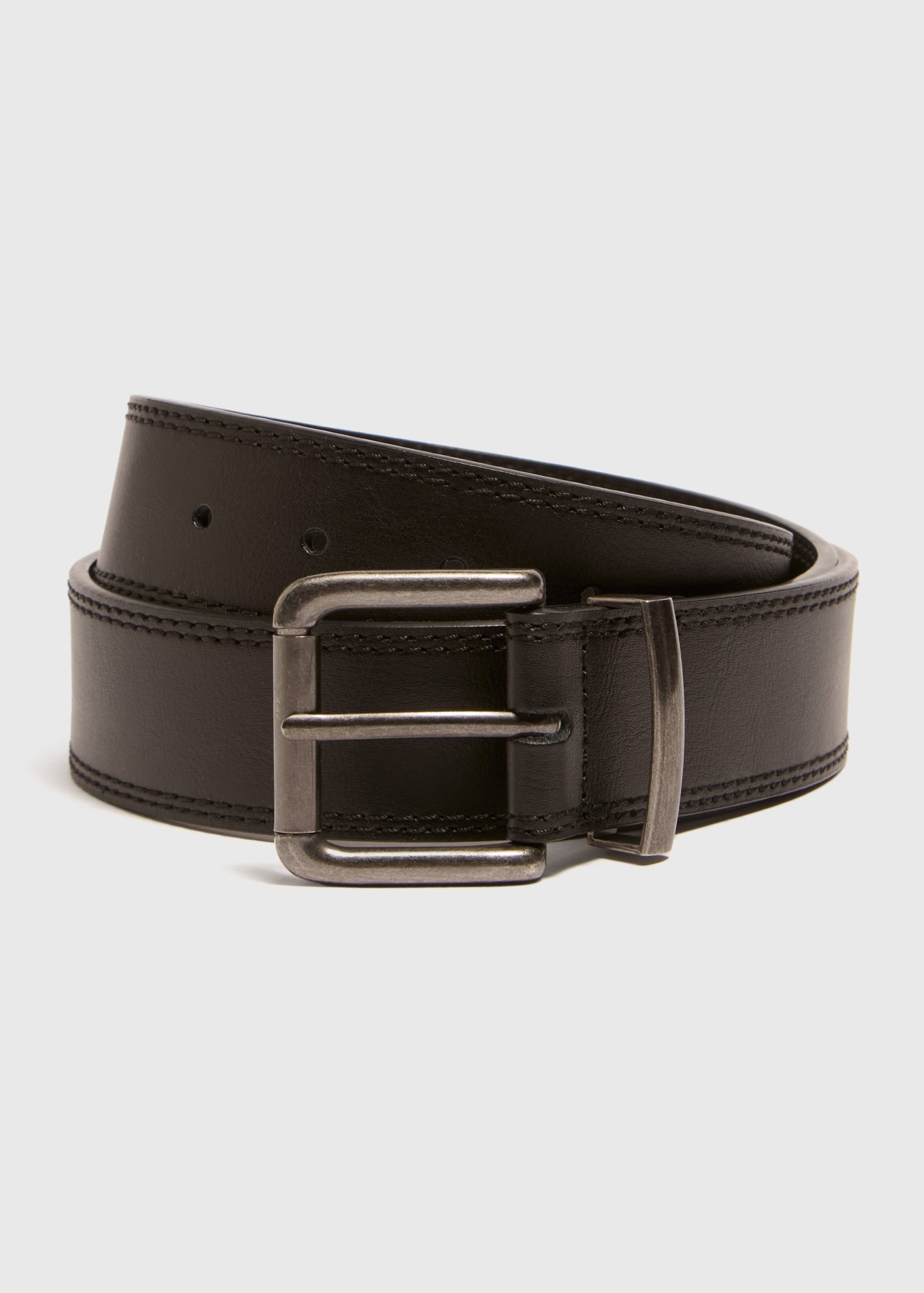 Black Leather Jeans Belt  M324939