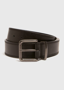 Black Leather Jeans Belt  M324939