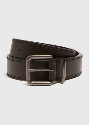 Black Leather Jeans Belt  M324939