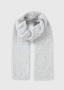 Grey Cable Knit Scarf  F441861