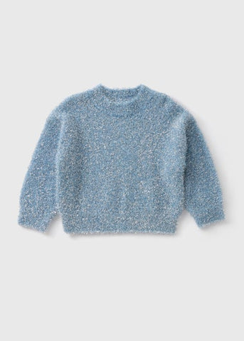 Wondrous Girls Mini Me Blue Tinsel Jumper (1-7yrs) C252011