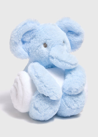 Baby Blue Elephant Roll Up Blanket (100x75cm)  C136417