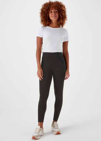 Black Plain Ponte Leggings  F712095