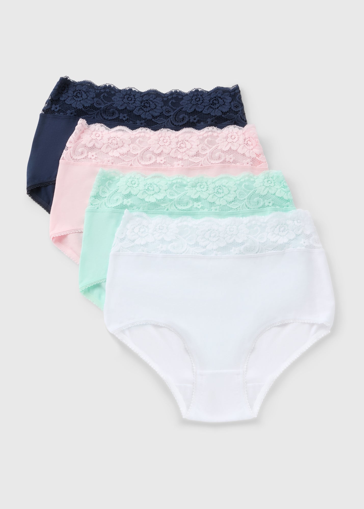 4 Pack Lace Trim Full Knickers  F473766