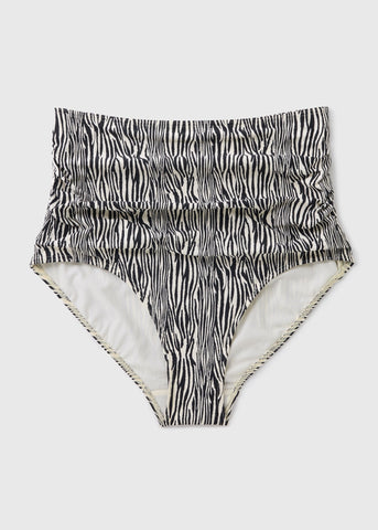 Brown Zebra Print Shapewear Bikini Bottoms  F422620