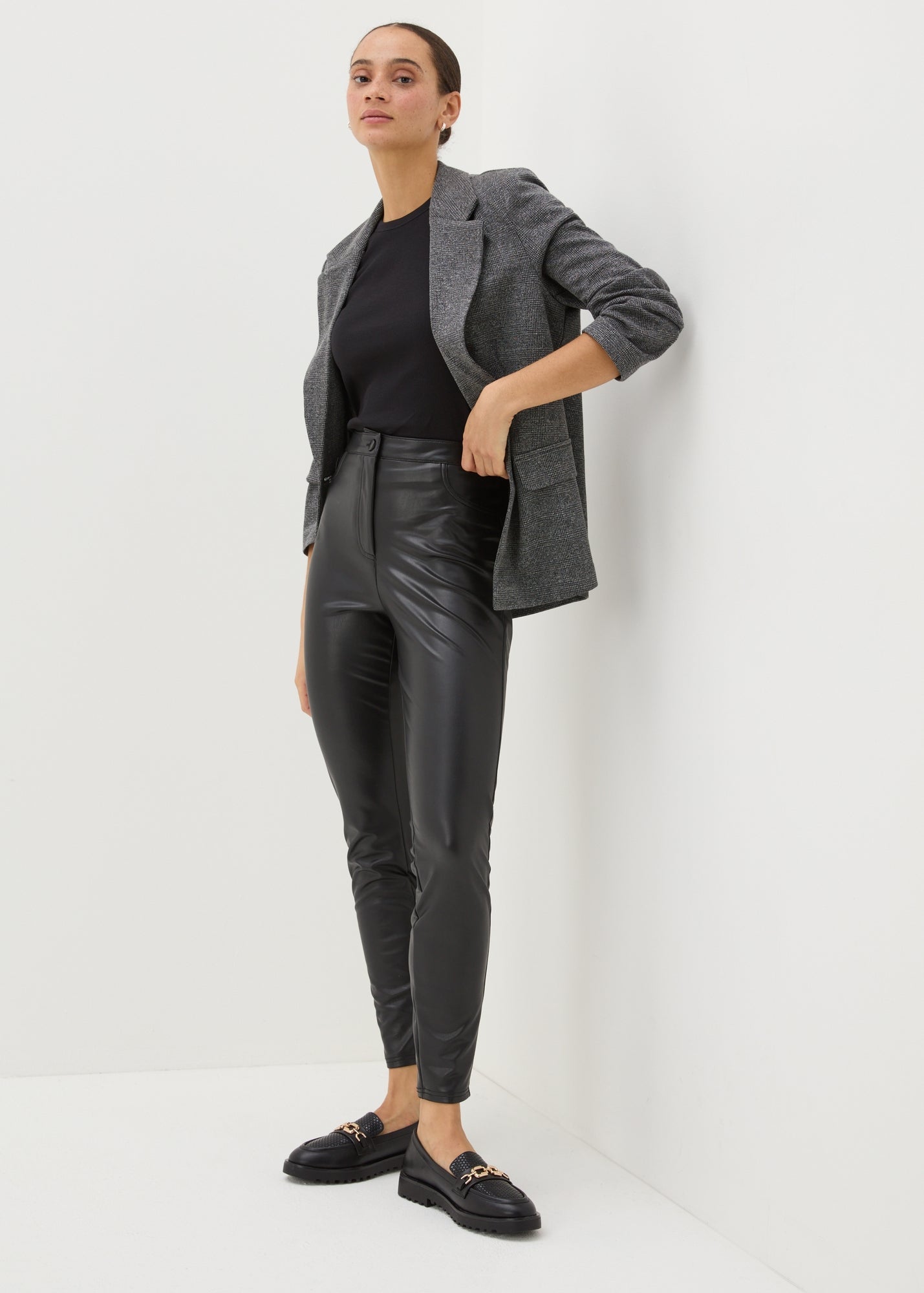 Grey Ponte Blazer  F283651
