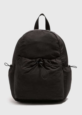 Black Toggle Front Backpack  F442026