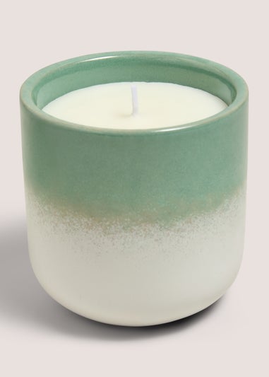Pale Green Reactive Glaze Candle M698933
