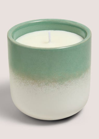 Pale Green Reactive Glaze Candle M698933