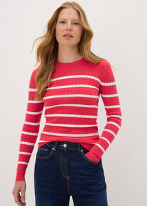 Coral Baby Cable Stripe Jumper  F275710