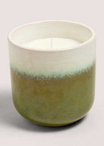 Green Reactive Glaze Candle M698958