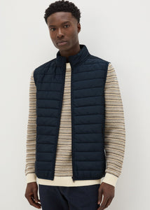 Navy Hybrid Padded Gilet  M677183