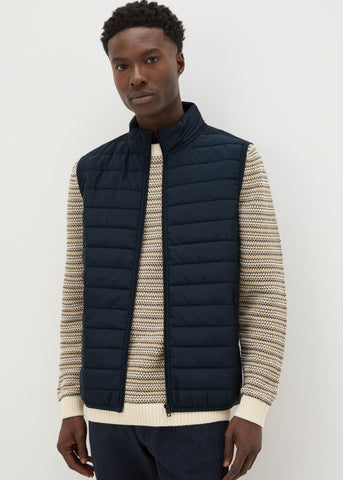 Navy Hybrid Padded Gilet  M677183