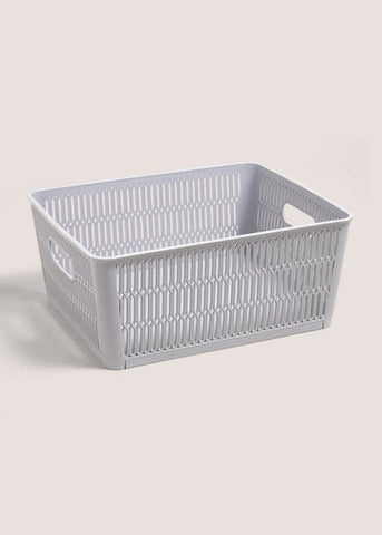 Grey Plastic Large Storage Basket M815075