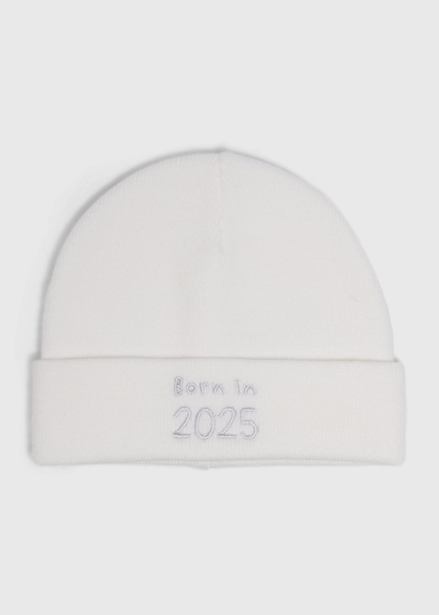 Baby Cream Born In 2025 Beanie (Newborn-6mths)  C321247