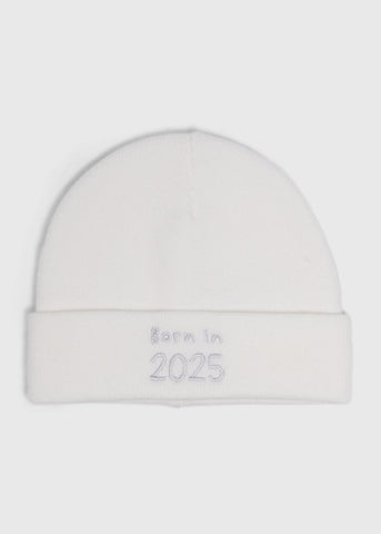 Baby Cream Born In 2025 Beanie (Newborn-6mths)  C321247
