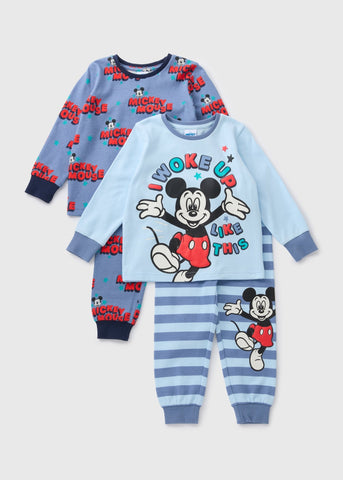 Disney 2 Pack Kids Mickey Mouse Pyjama Sets (1-7yrs)  C295225