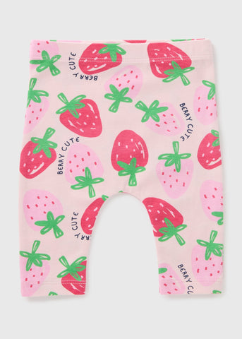 Baby Pink Strawberry Leggings (Newborn-23mths)  C321257