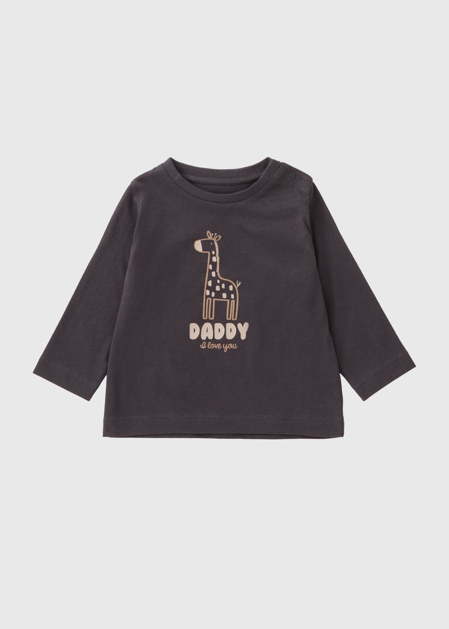 Baby Charcoal Giraffe Daddy Long Sleeve Top (Newborn-23mths)  C321264