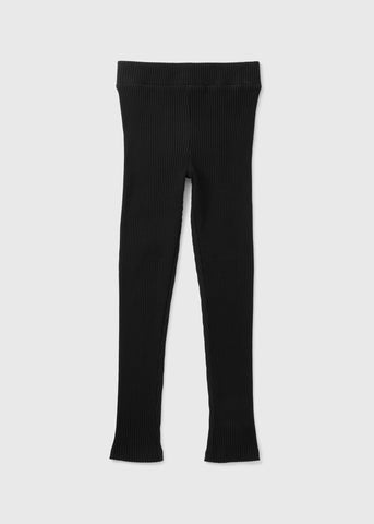 Girls Black Ribbed Leggings (7-15yrs)  G403276
