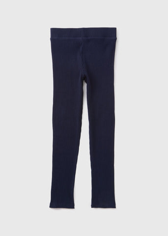 Girls Navy Ribbed Leggings (7-15yrs)  G403282