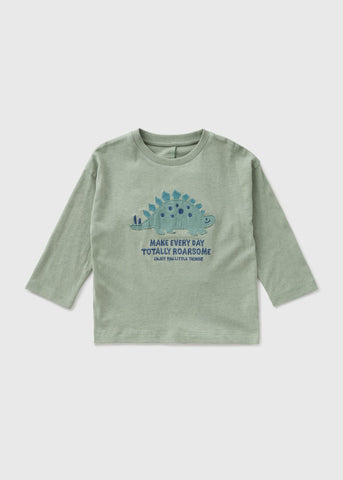 Boys Green Dino Long Sleeve Top (1-7yrs)  B369522