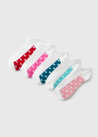 5PK TL HEART FOOTBED F473924