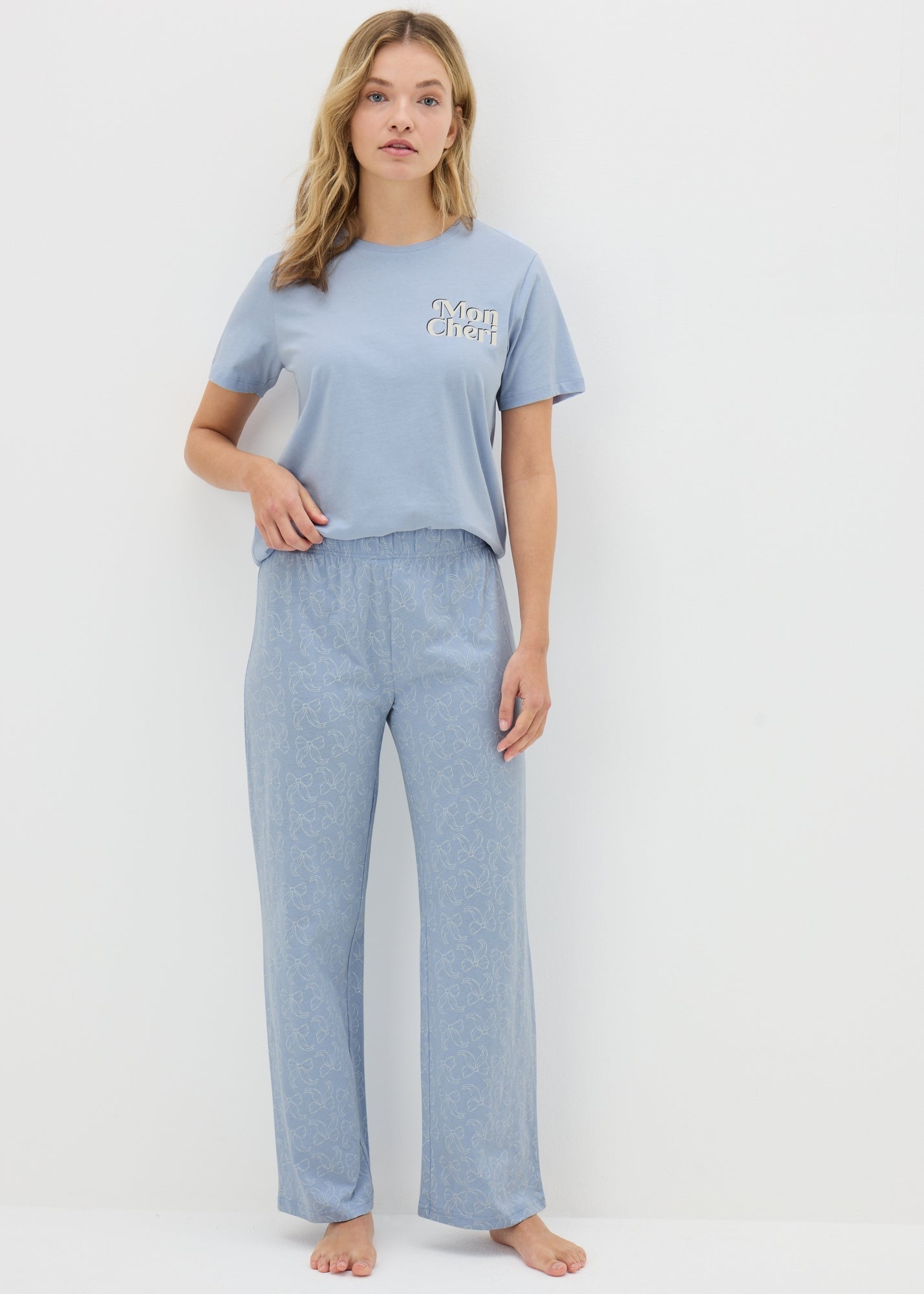 Blue Bow Pyjama Bottoms  F473932