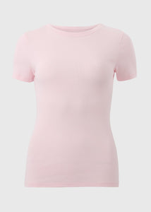 SS FITTED TEE PLAIN PINK F467571