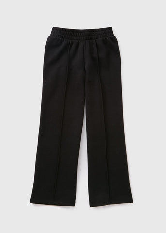 Girls Black Wide Leg Jogging Bottoms (7-15yrs) G403312