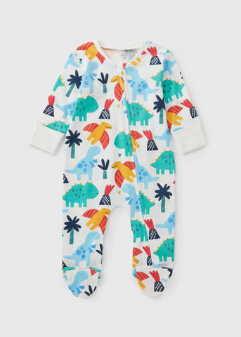 Baby Cream Dino Sleepsuit (Newborn-18mths)  C136490