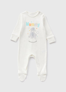 Baby Cream Mummy Elephant Sleepsuits (Newborn-18mths)  C136493