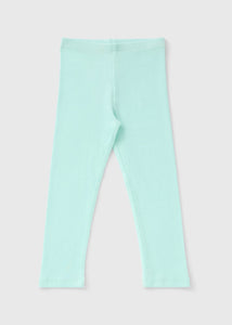 Girls Green Ribbed Leggings (1-7yrs)  C261092