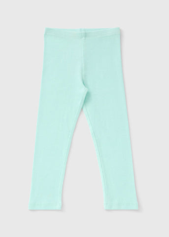 Girls Green Ribbed Leggings (1-7yrs)  C261093