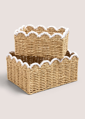 SCALLOP SET OF 2 BASKETS M699010