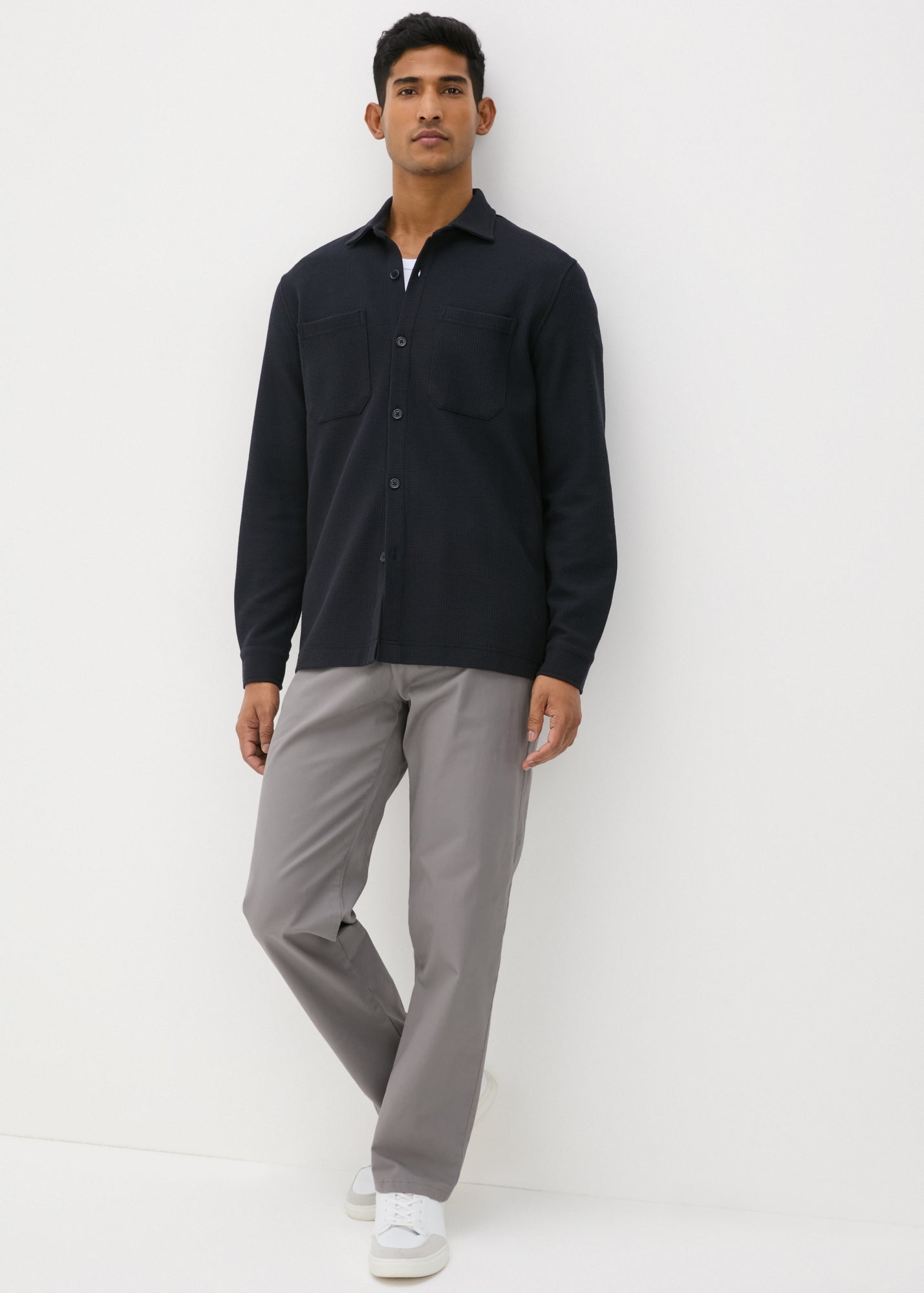 Grey Straight Fit Chinos  M293608