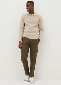 Khaki Straight Fit Chinos  M293609