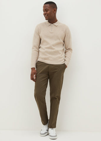 Khaki Straight Fit Chinos  M293609