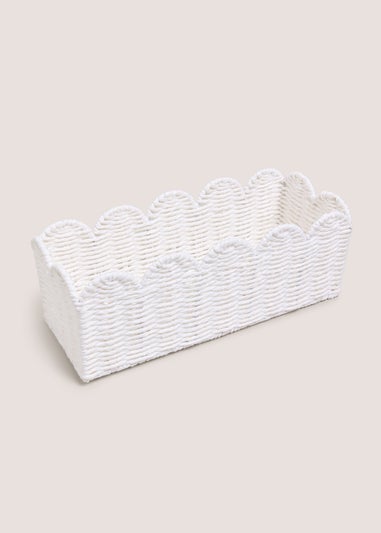 WHITE SCALLOPED WINDOW TRAY M814952