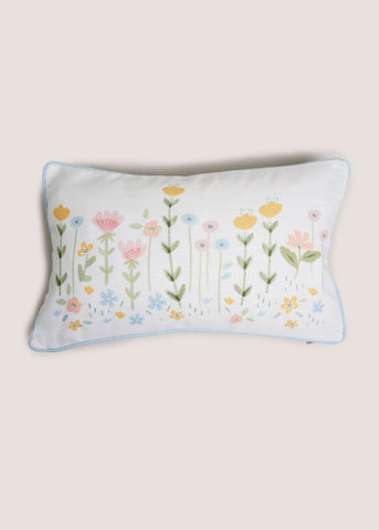 Floral Meadow Cushion White M494290