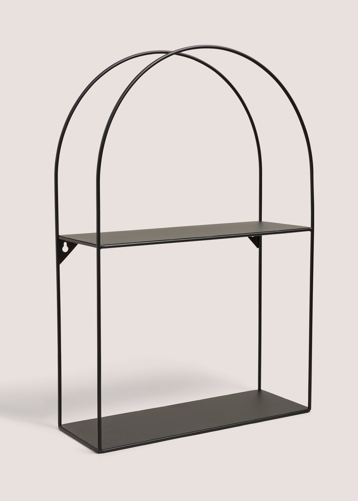 BLK METAL ARCH SHELF M699016