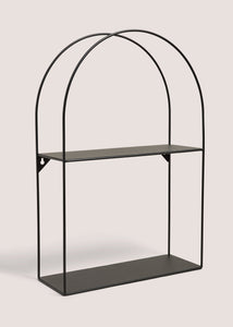 BLK METAL ARCH SHELF M699016